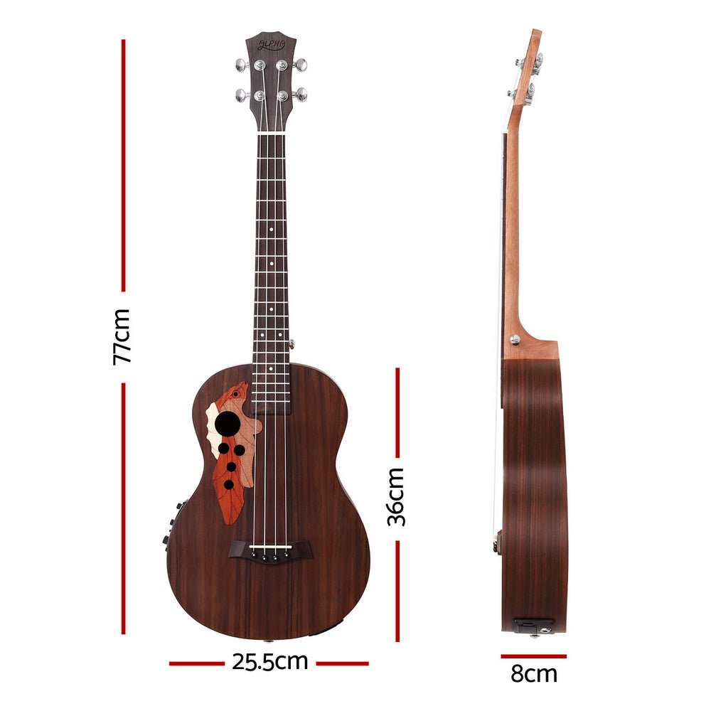 Ukulele | Alpha 30 - Inch Electric Ukulele with EQ | Ebony Top - Audio & Video > Musical Instrument & Accessories > Guitars - Fosmore