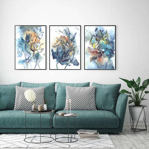 Abstract Flower | 3 Sets | Canvas Print | 50cmx70cm