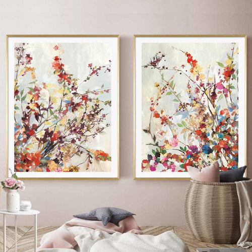 Wall Art 60cmx90cm Coming Spring 2 Sets Gold Frame Canvas