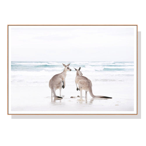 Kangaroo | Wood Frame Canvas Print | 70cmx100cm