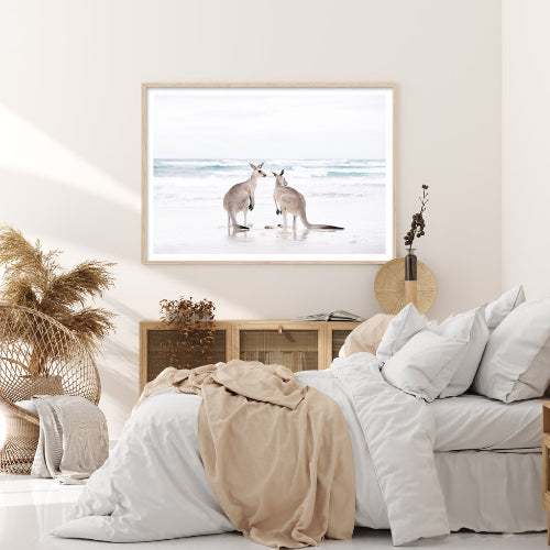 Kangaroo | Wood Frame Canvas Print | 70cmx100cm