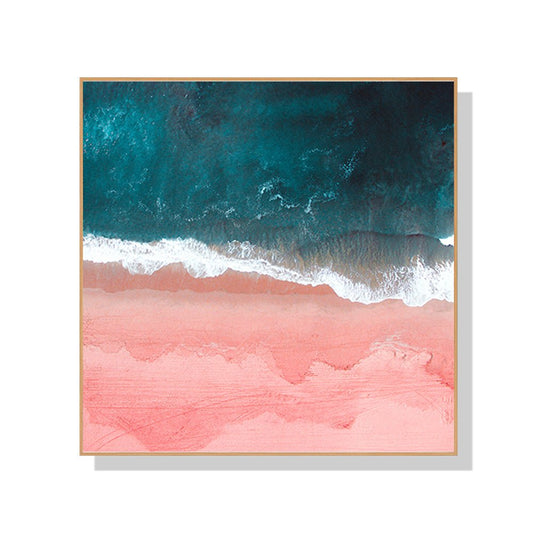 Canvas Print Wall Art | Pink Sea | 40cmx40cm - Home & Garden > Wall Art > Posters, Paintings & Prints - Fosmore