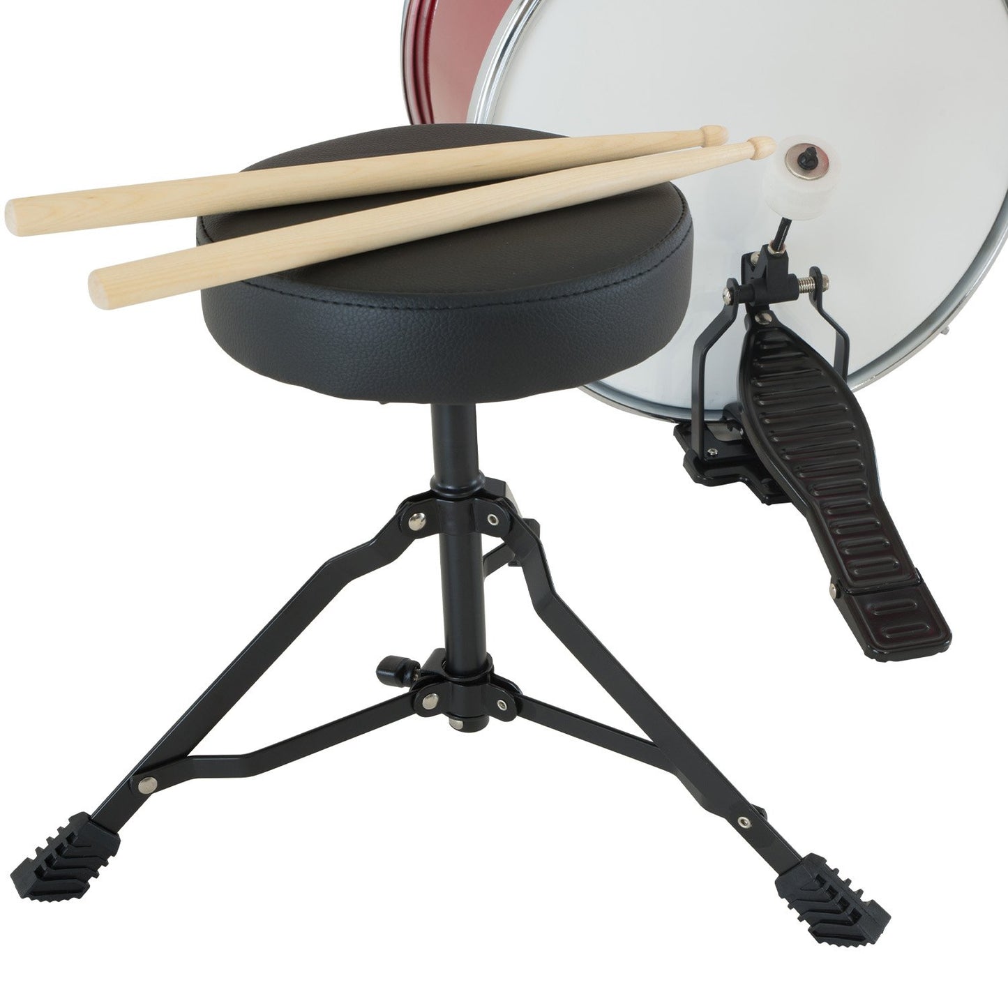 Kids Drum Kit | Karrera Children's 4pc Drum Kit | Red - Audio & Video > Musical Instrument & Accessories > Drums - Fosmore
