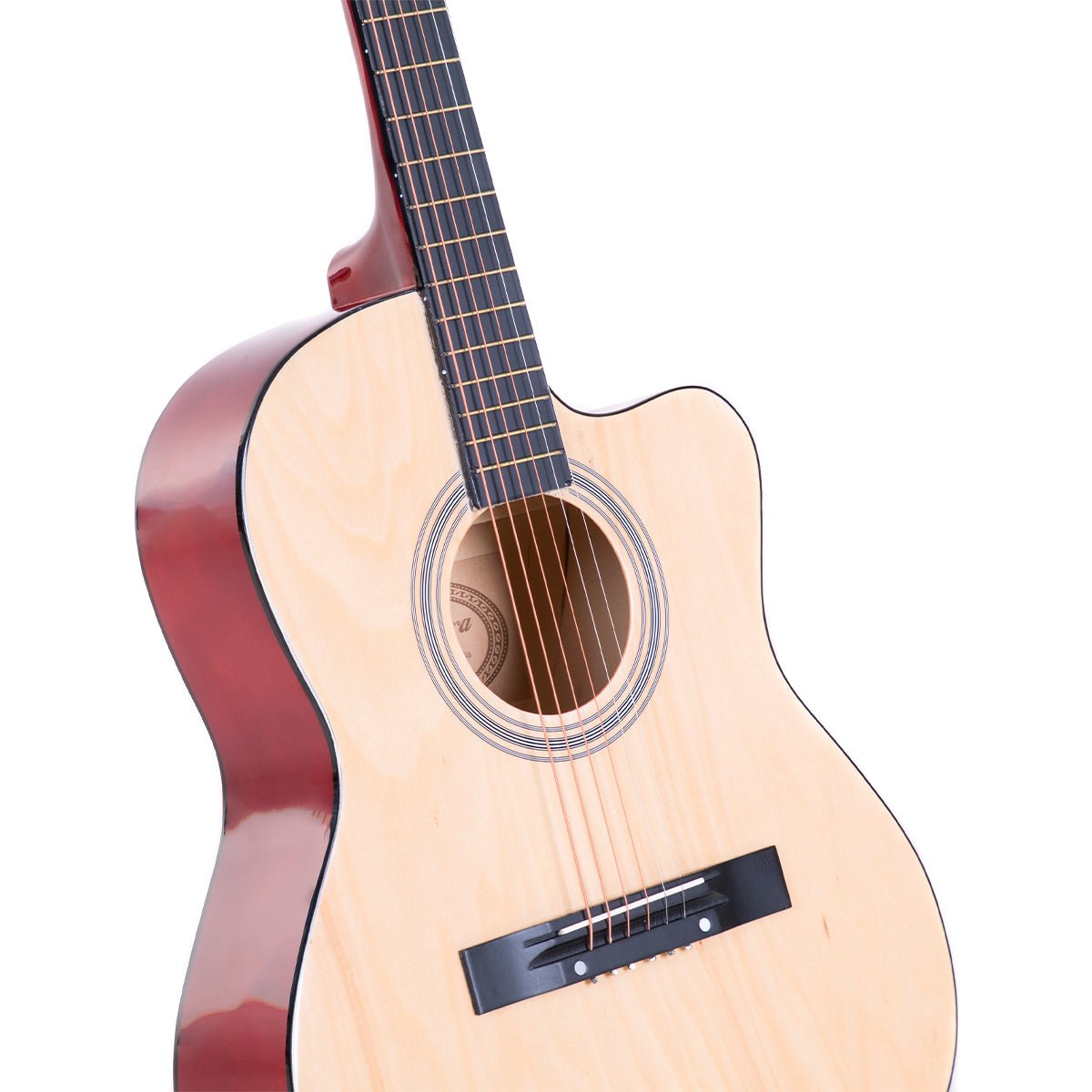 Acoustic Guitar | Karrera 40 Inch Cutaway | Steel Strings | Natural > Musical Instrument & Accessories > Guitars - Fosmore