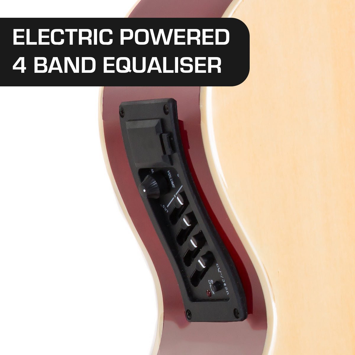 Acoustic Bass Guitar | Karrera 43 Inch | 4 Strings | 4 Band EQ | Natural - Audio & Video > Musical Instrument & Accessories > Guitars - Fosmore