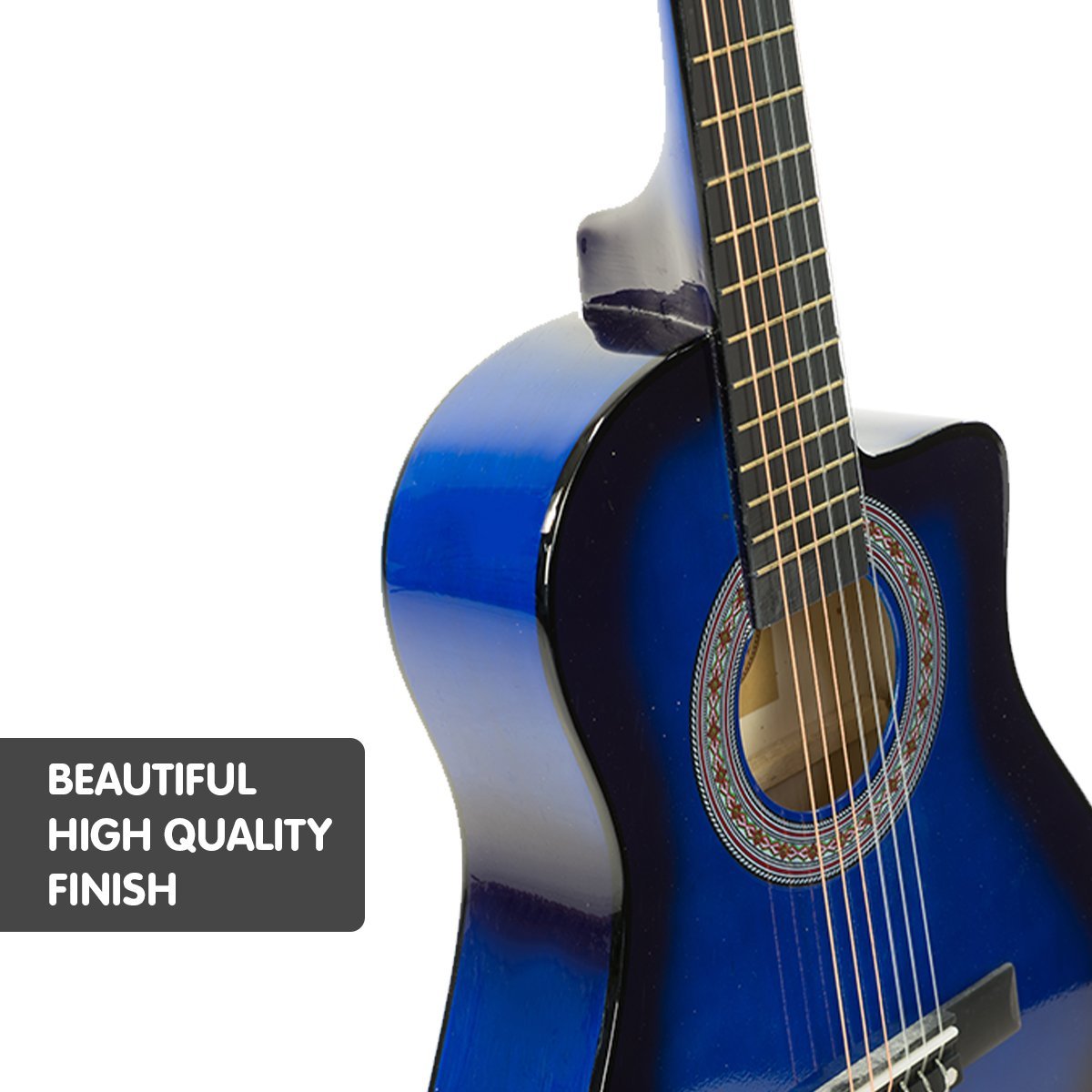 Kids Guitar | Karrera Acoustic Beginner Guitar for Children | Blue - Musical Instrument & Accessories > Guitars - Fosmore