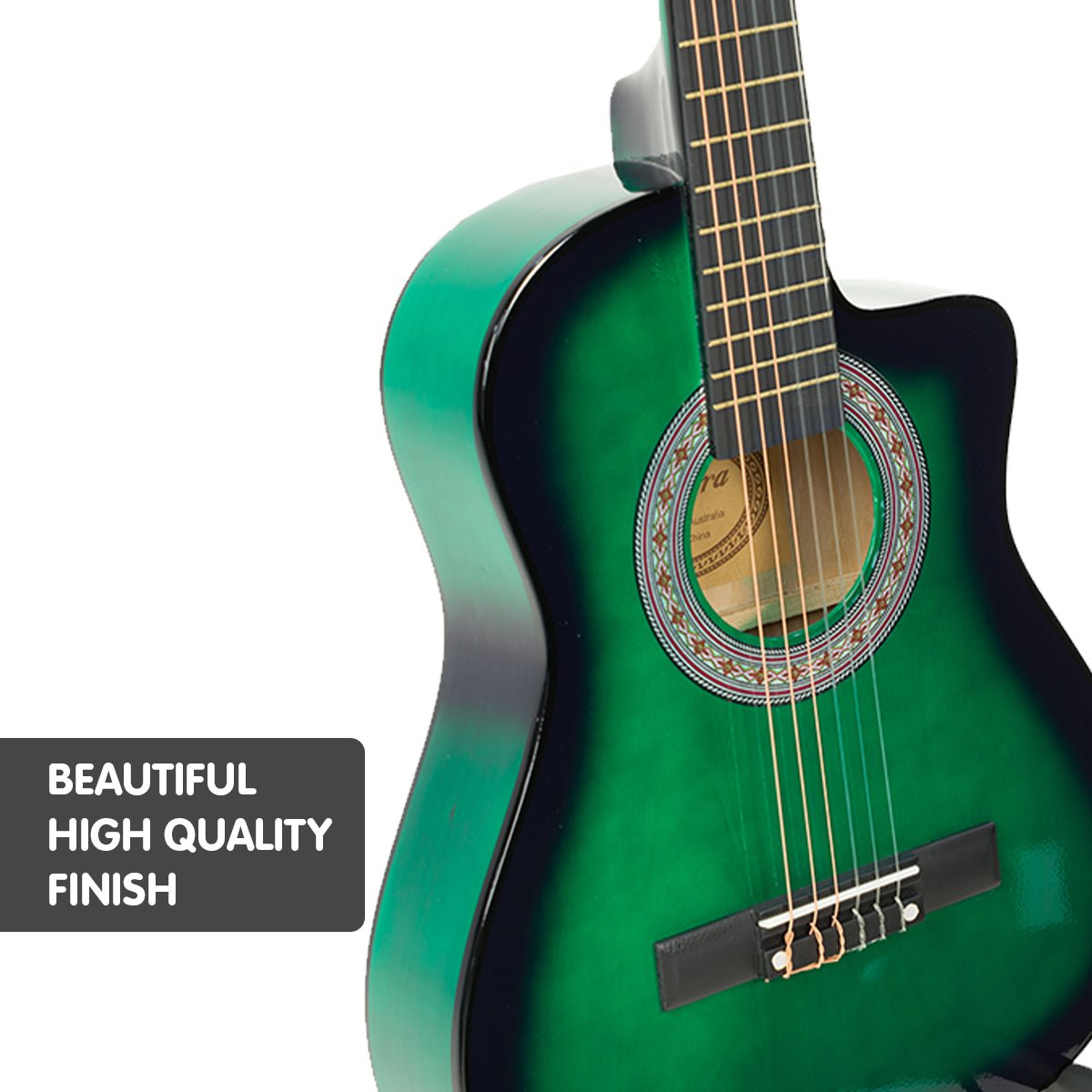 Kids Guitar | Karrera Acoustic Beginner Guitar for Children | Green -> Musical Instrument & Accessories > Guitars - Fosmore