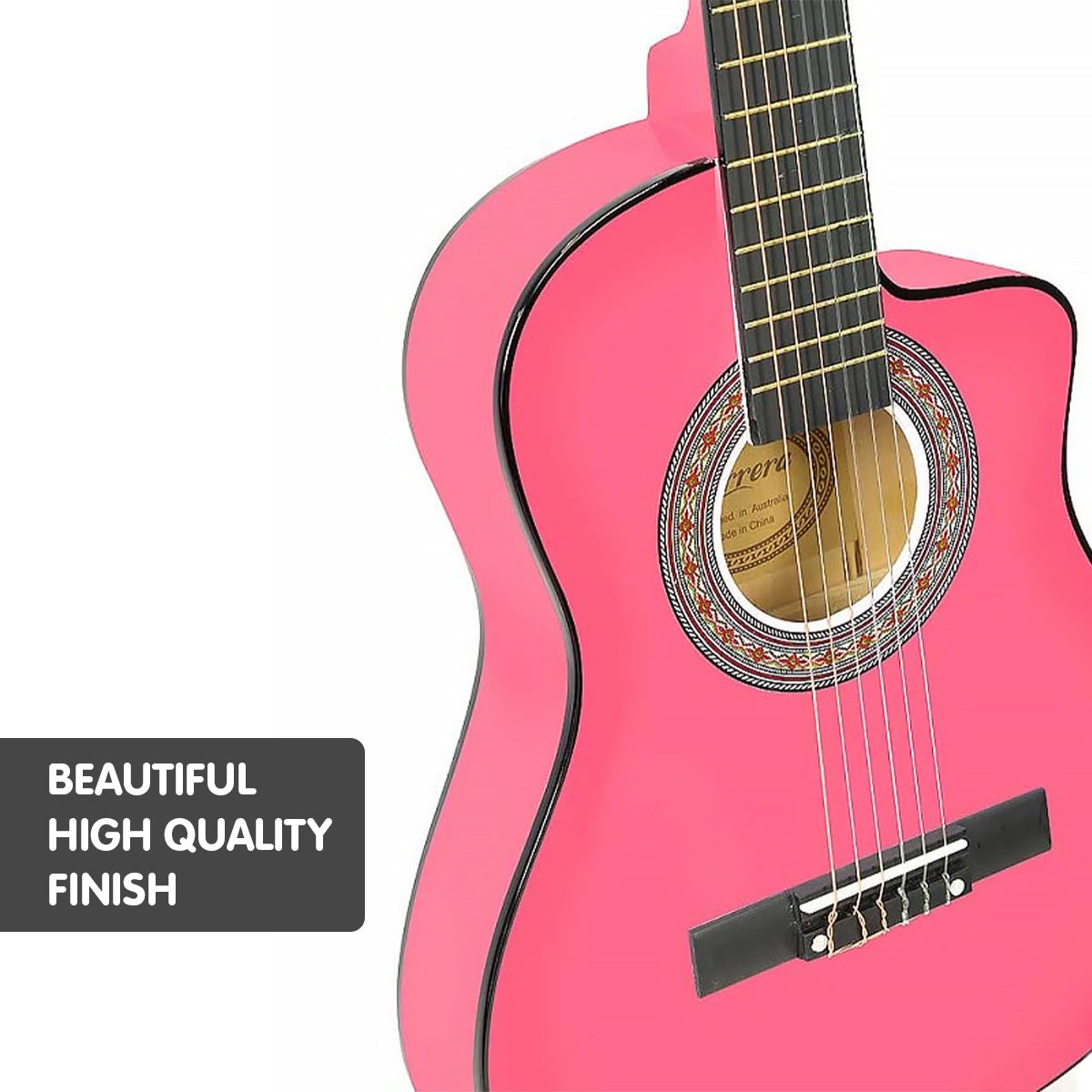 Kids Guitar | Karrera Acoustic Beginner Guitar for Children | Pink -> Musical Instrument & Accessories > Guitars - Fosmore