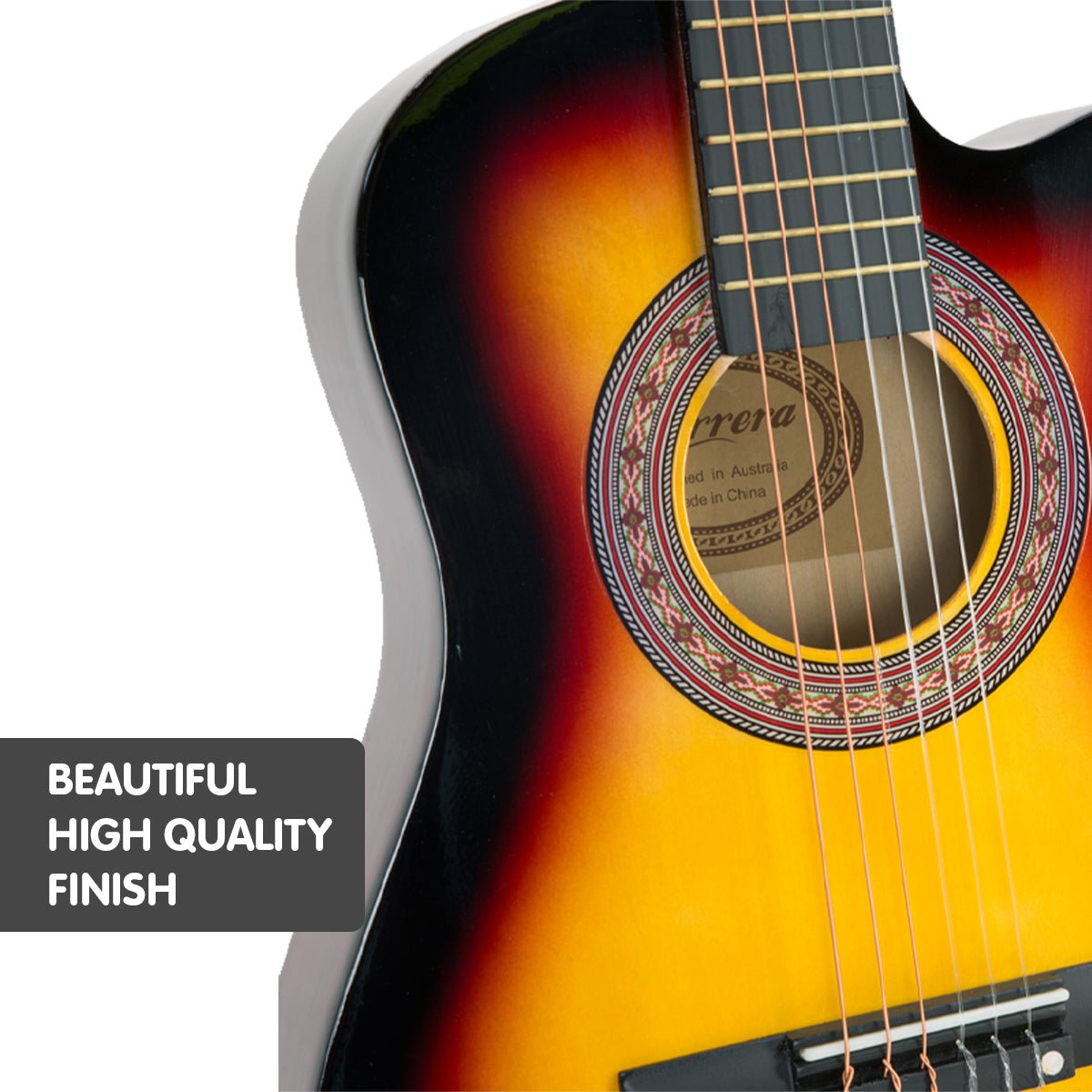 Kids Guitar | Karrera Acoustic Beginner Guitar for Children | Sunburst - Musical Instrument & Accessories > Guitars - Fosmore