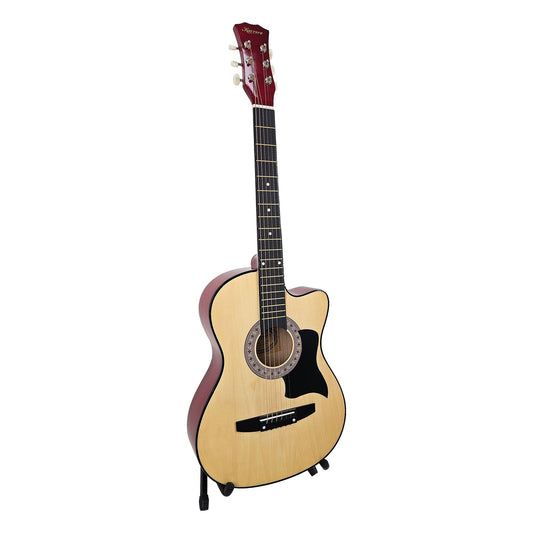 Acoustic Guitar | Karrera 38 Inch Cutaway | Steel Strings | Natural -> Musical Instrument & Accessories > Guitars - Fosmore