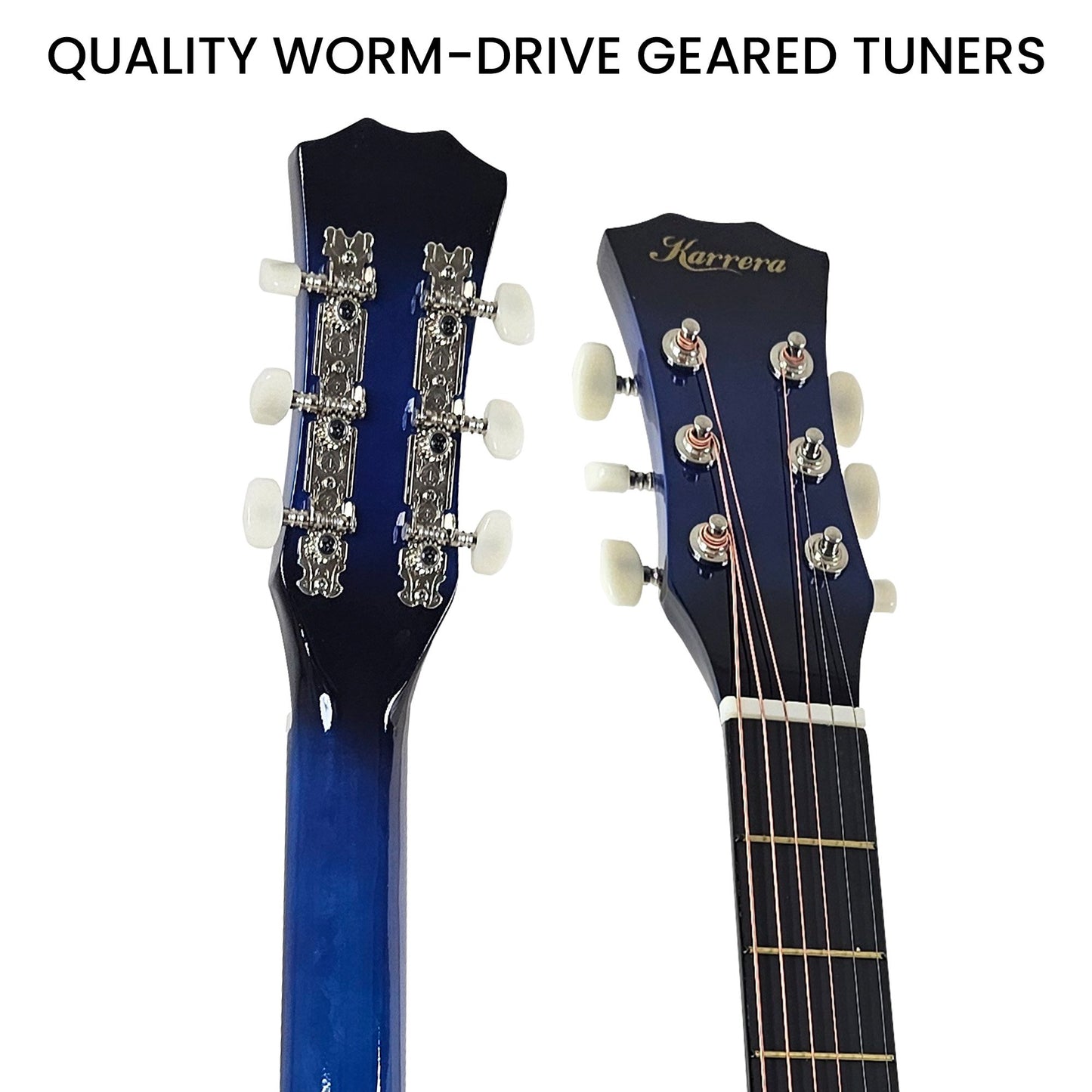 Acoustic Guitar | Karrera 38 Inch Pro Cutaway | Steel Strings | Blue Burst - Audio & Video > Musical Instrument & Accessories > Guitars - Fosmore