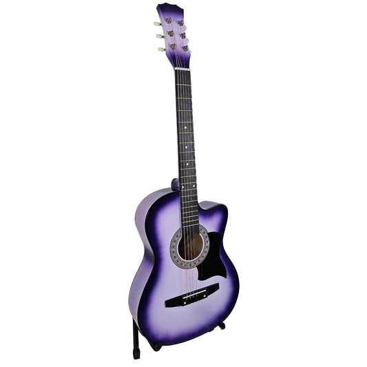 Acoustic Guitar | Karrera 38 Inch Pro Cutaway | Steel Strings | Purple Burst - Audio & Video > Musical Instrument & Accessories > Guitars - Fosmore