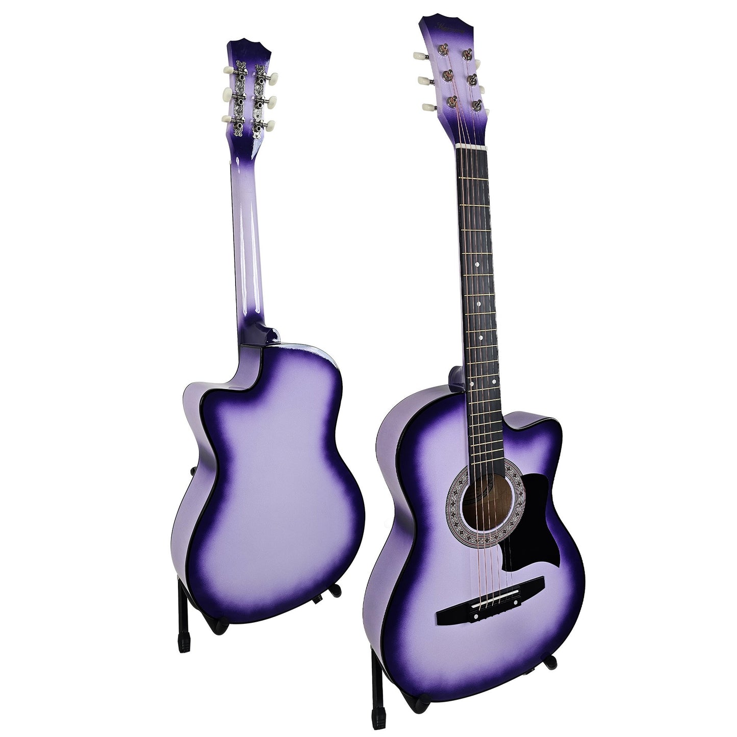Acoustic Guitar | Karrera 38 Inch Pro Cutaway | Steel Strings | Purple Burst - Audio & Video > Musical Instrument & Accessories > Guitars - Fosmore