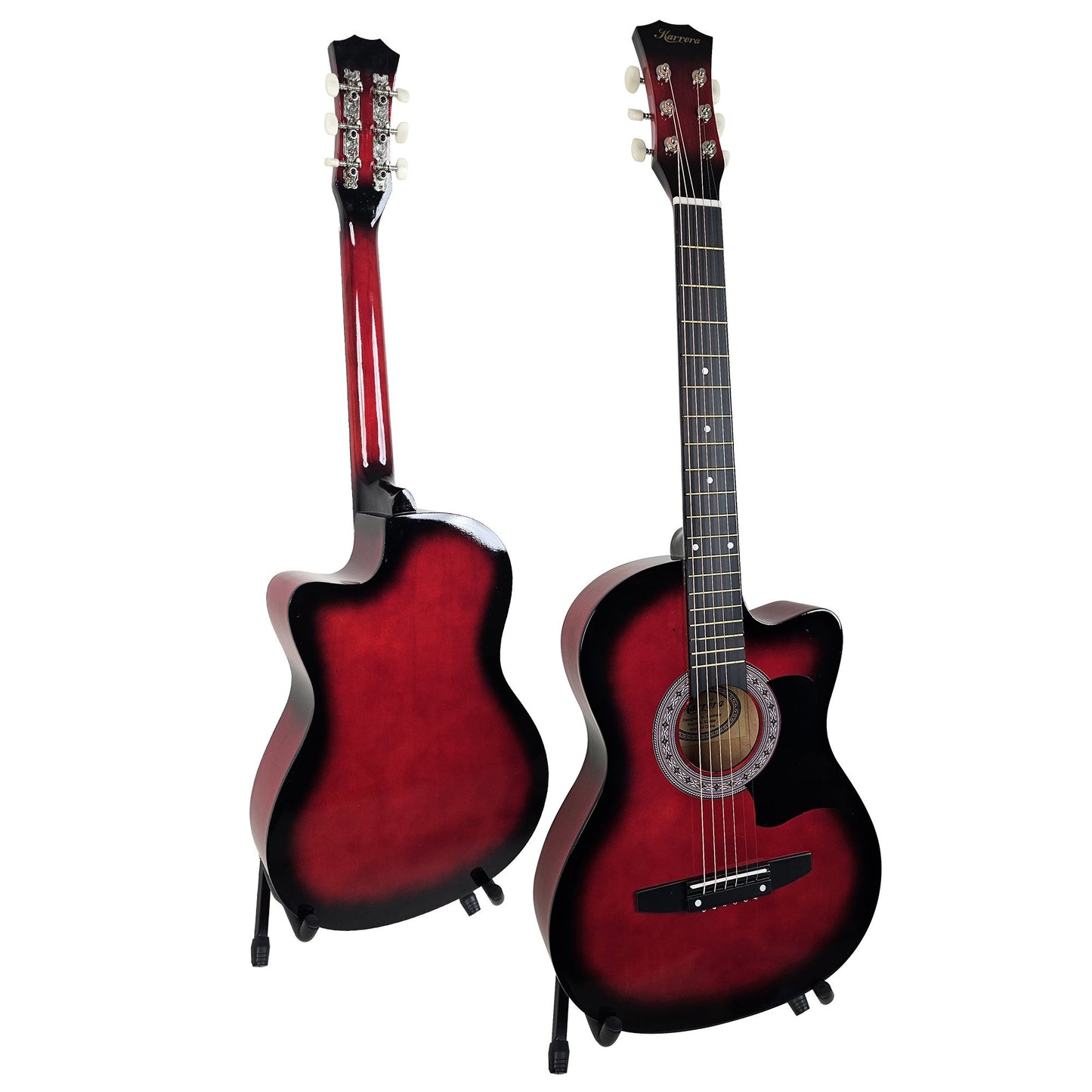 Acoustic Guitar | Karrera 38 Inch Pro Cutaway | Red Burst - Audio & Video > Musical Instrument & Accessories > Guitars - Fosmore