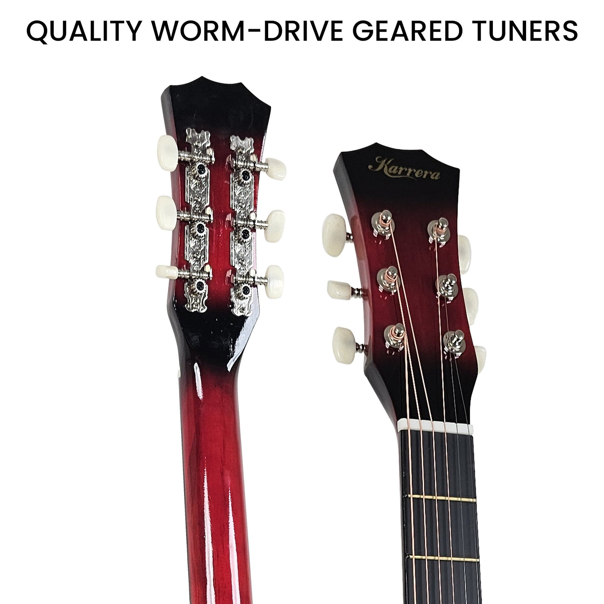 Acoustic Guitar | Karrera 38 Inch Pro Cutaway | Red Burst - Audio & Video > Musical Instrument & Accessories > Guitars - Fosmore
