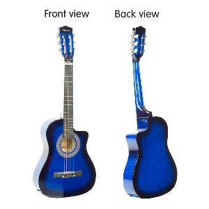 Acoustic Guitar | Karrera 38 Inch Cutaway | Steel Strings | Blue Burst - Audio & Video > Musical Instrument & Accessories > Guitars - Fosmore