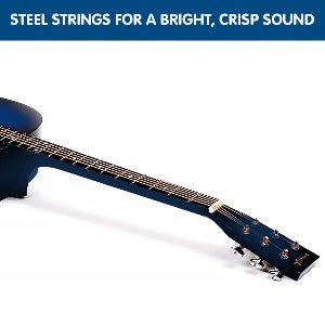Acoustic Guitar | Karrera 38 Inch Cutaway | Steel Strings | Blue Burst - Audio & Video > Musical Instrument & Accessories > Guitars - Fosmore