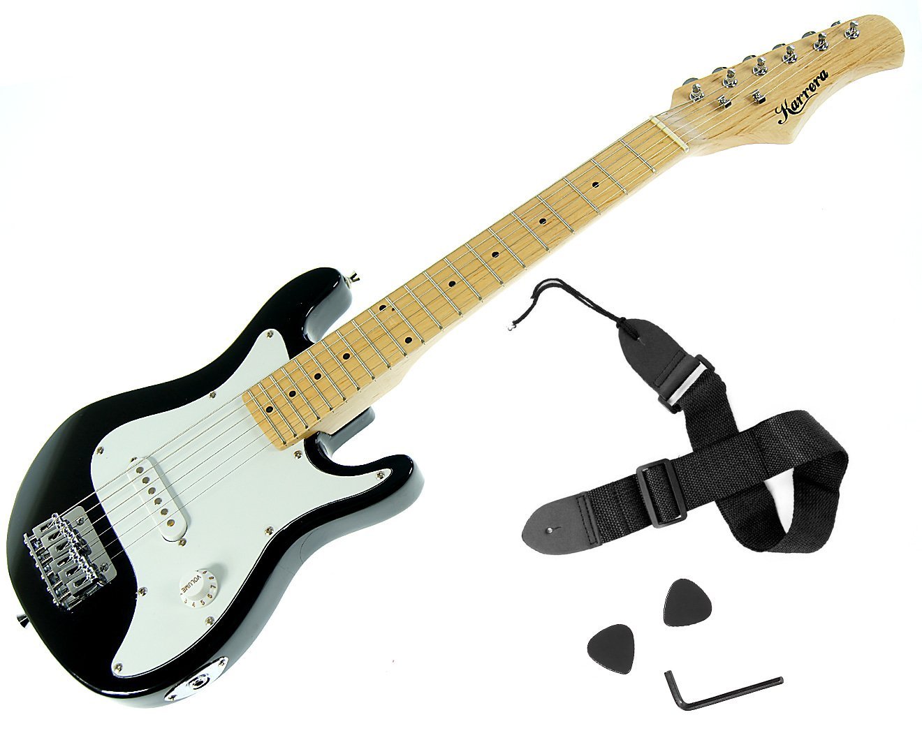 Kids Guitar | Karrera Electric Beginner Guitar for Children | Black - > Musical Instrument & Accessories > Guitars - Fosmore