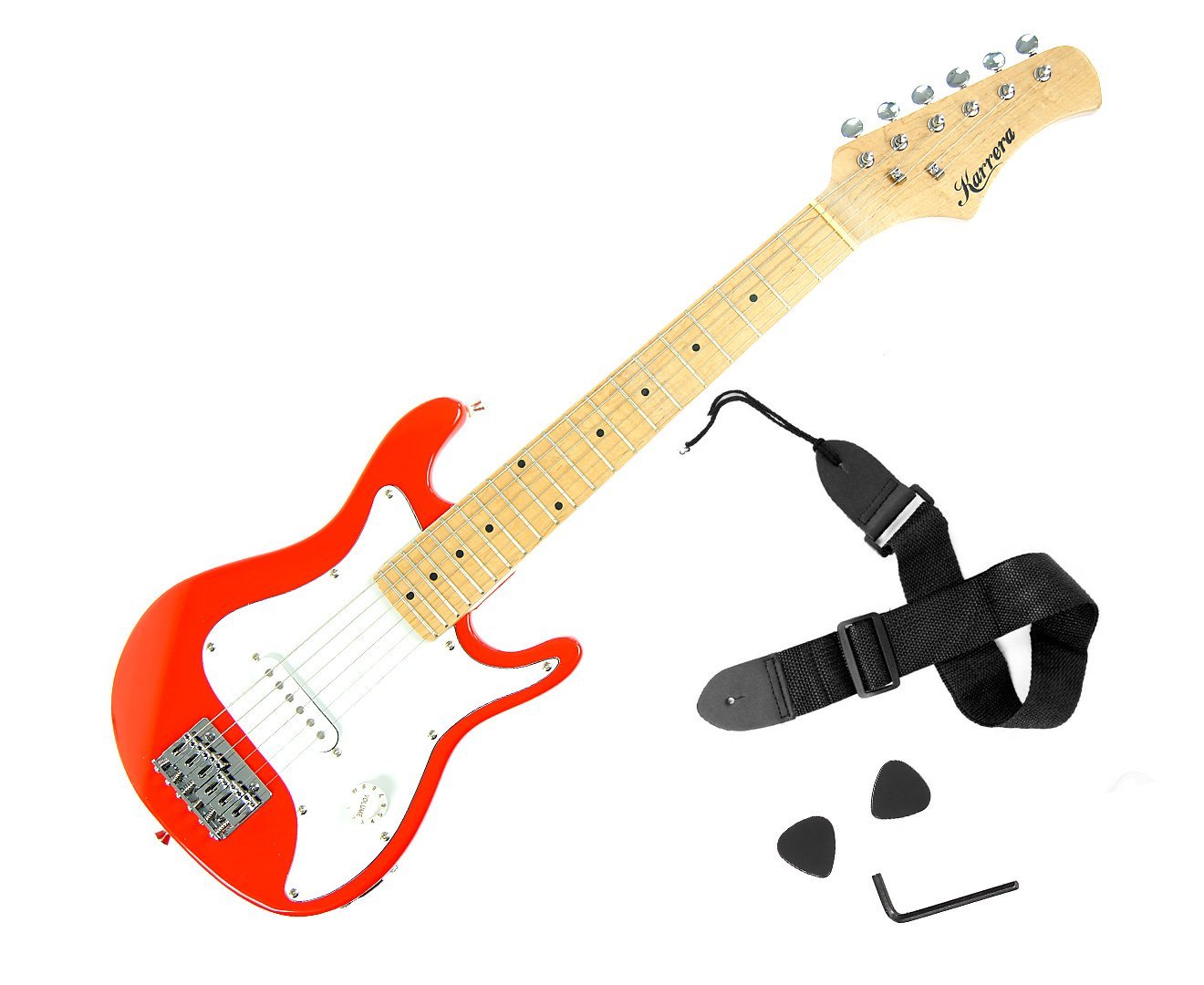 Kids Guitar | Karrera Electric Beginner Guitar for Children | Red - Musical Instrument & Accessories > Guitars - Fosmore