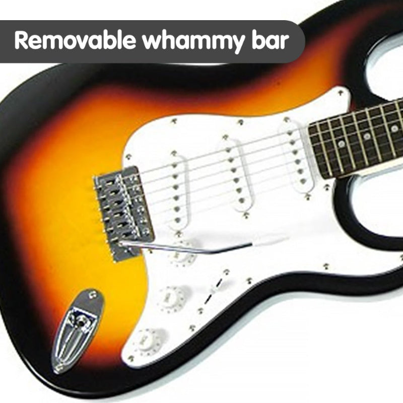 Karrera 39in Electric Guitar - Sunburst. Removable whammy bar.