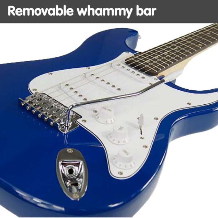 Karrera 39in Electric Guitar - Blue. Removable whammy bar.