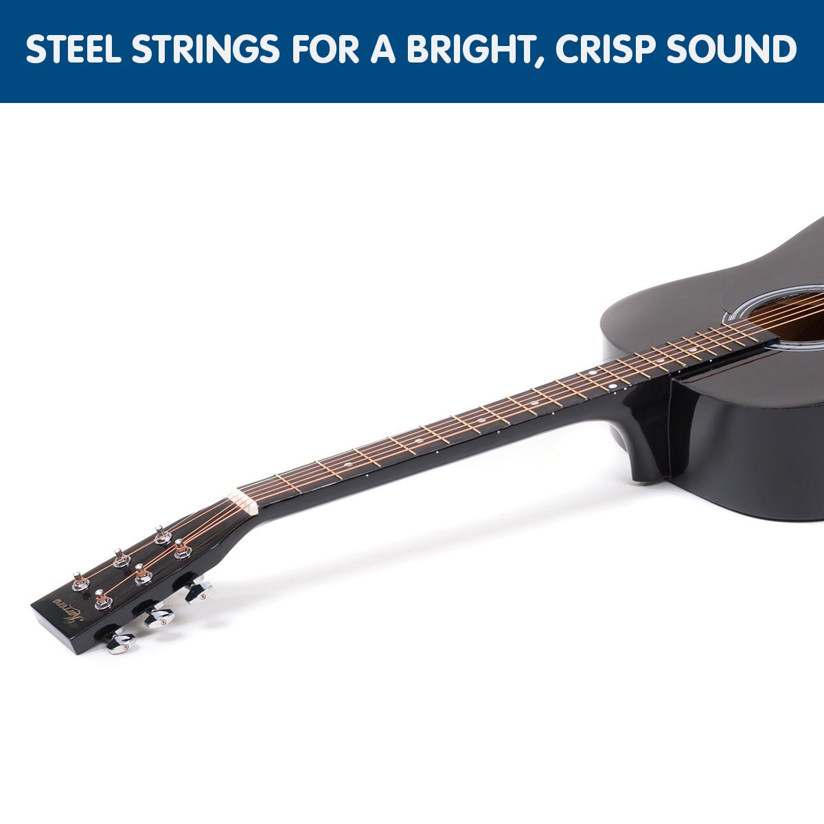 Acoustic Guitar | Karrera 41 Inch | Steel Strings | Black - Audio & Video > Musical Instrument & Accessories > Guitars - Fosmore