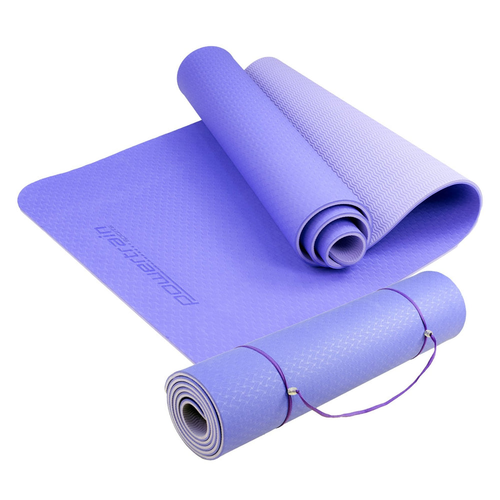 Powertrain TPE Pilates Exercise Yoga Mat 8mm - Light Purple