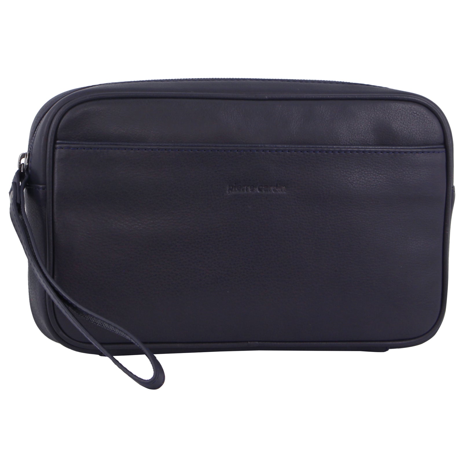 Mens Toiletry Bag | Pierre Cardin | Leather | Navy - Fashion > Men's Fashion > Men's Accessories - Fosmore