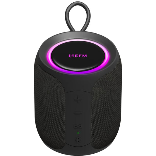 Mini Bluetooth Speaker | Waterproof EFM Austin | LED Colour Glow | Charcoal Black - Audio > Bluetooth Speakers - Fosmore
