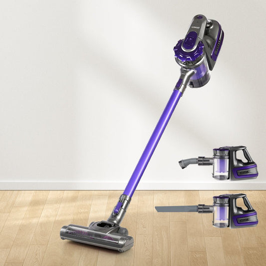 Stick Vacuum | Devanti | Bagless Cordless 150W | Purple - Appliances > Vacuum Cleaners > Stick Vacuums - Fosmore