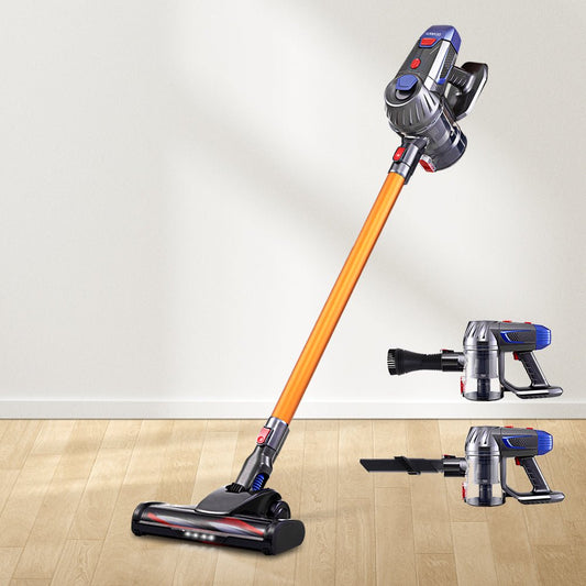 Stick Vacuum | Devanti | Bagless Cordless 150W | Gold - Appliances > Vacuum Cleaners > Stick Vacuums - Fosmore